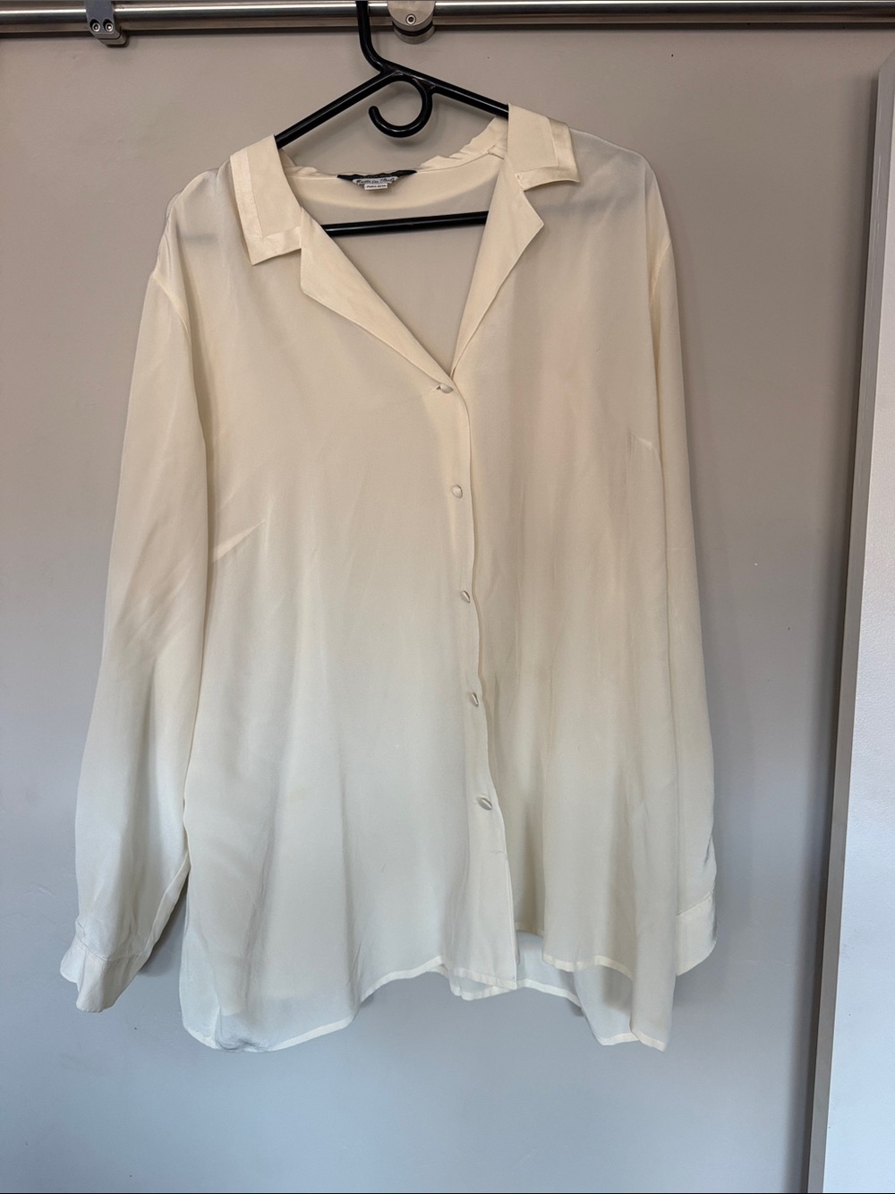 Persona made in Italy 100% Silk Button Front Blouse